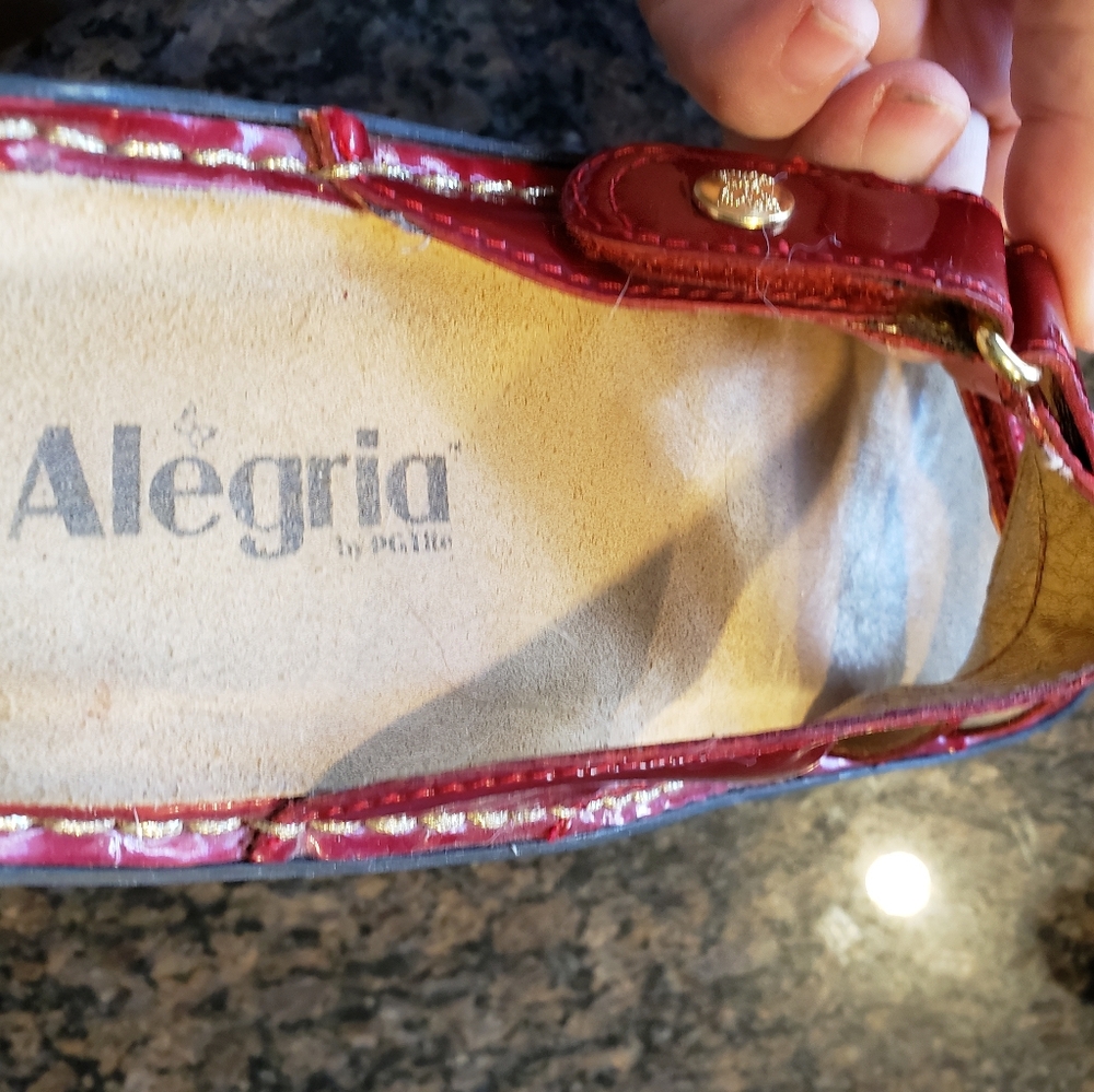 Shiney Red Alegria Sandals - Picture 6 of 8
